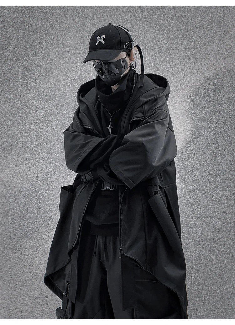 Teckwear Casual Hooded Long Street Trench - ATLAS 1
