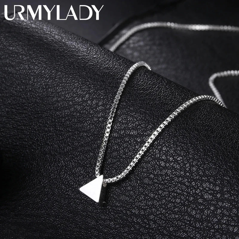 Tiberon Sterling Silver Triangle Pendant Necklace Jewelry - ATLAS 1 - Techwear Store