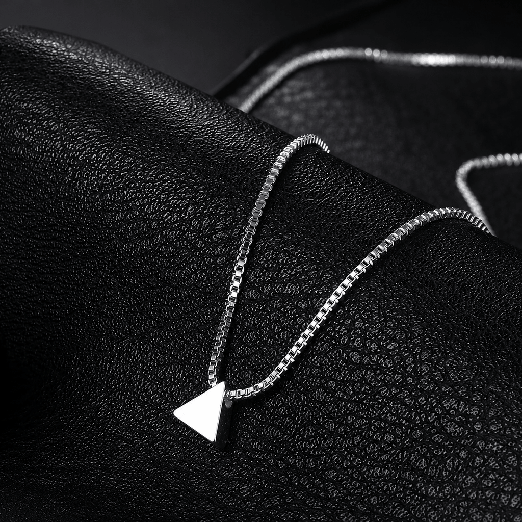 Tiberon Sterling Silver Triangle Pendant Necklace Jewelry - ATLAS 1 - Techwear Store