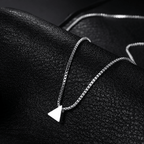 Tiberon Sterling Silver Triangle Pendant Necklace Jewelry - ATLAS 1 - Techwear Store