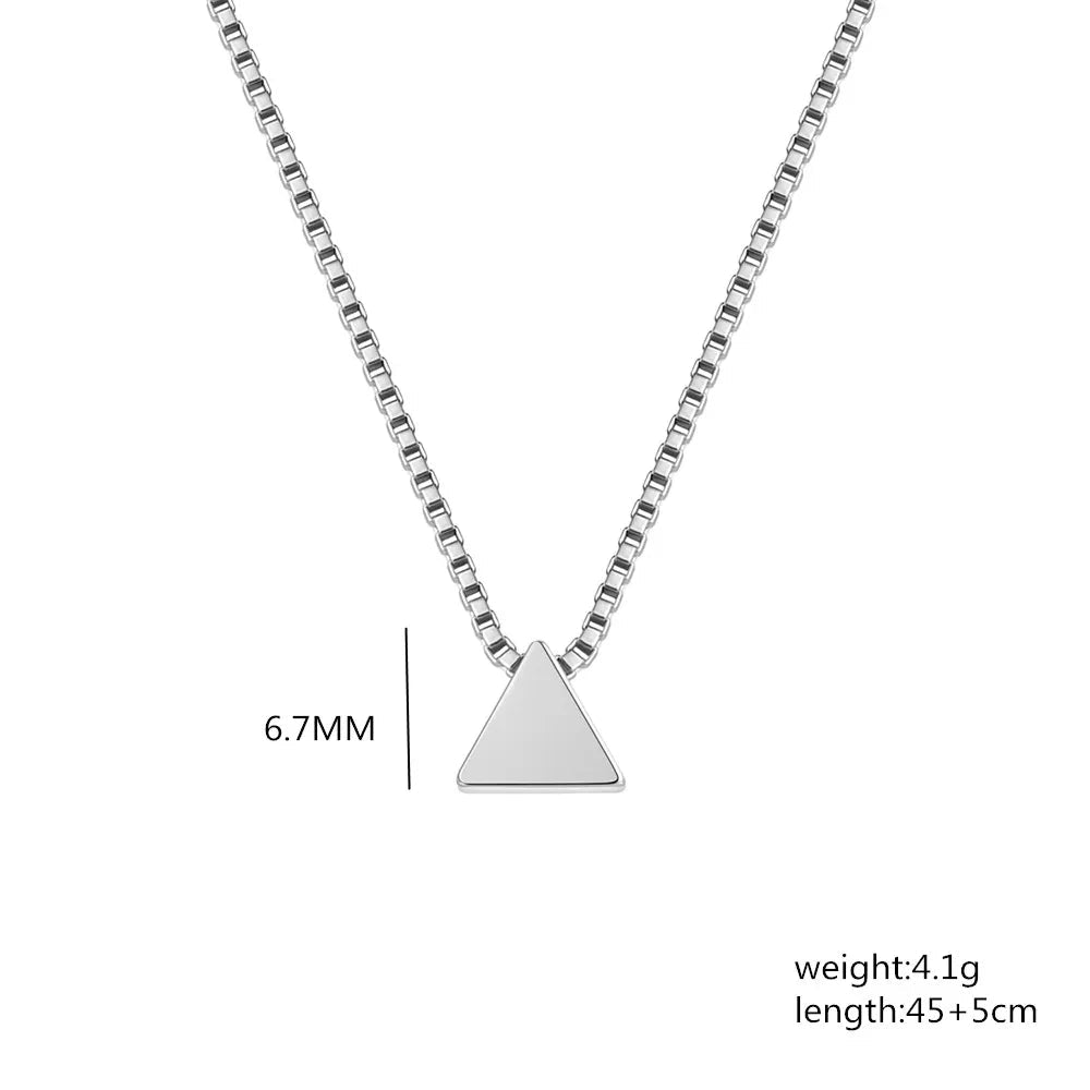 Tiberon Sterling Silver Triangle Pendant Necklace Jewelry - ATLAS 1 - Techwear Store