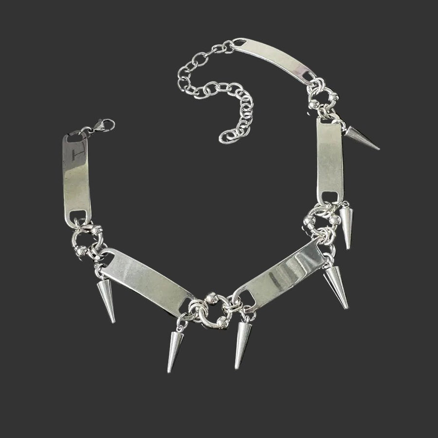 Titanium Steel Rivet Punk Choker Necklace — Výrazné detaily cvočků