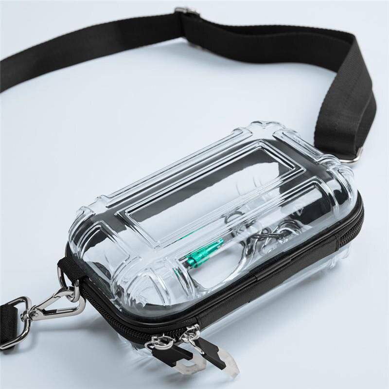 Transparent Design Techwear Messenger Bag with Wide Strap - ATLAS 1