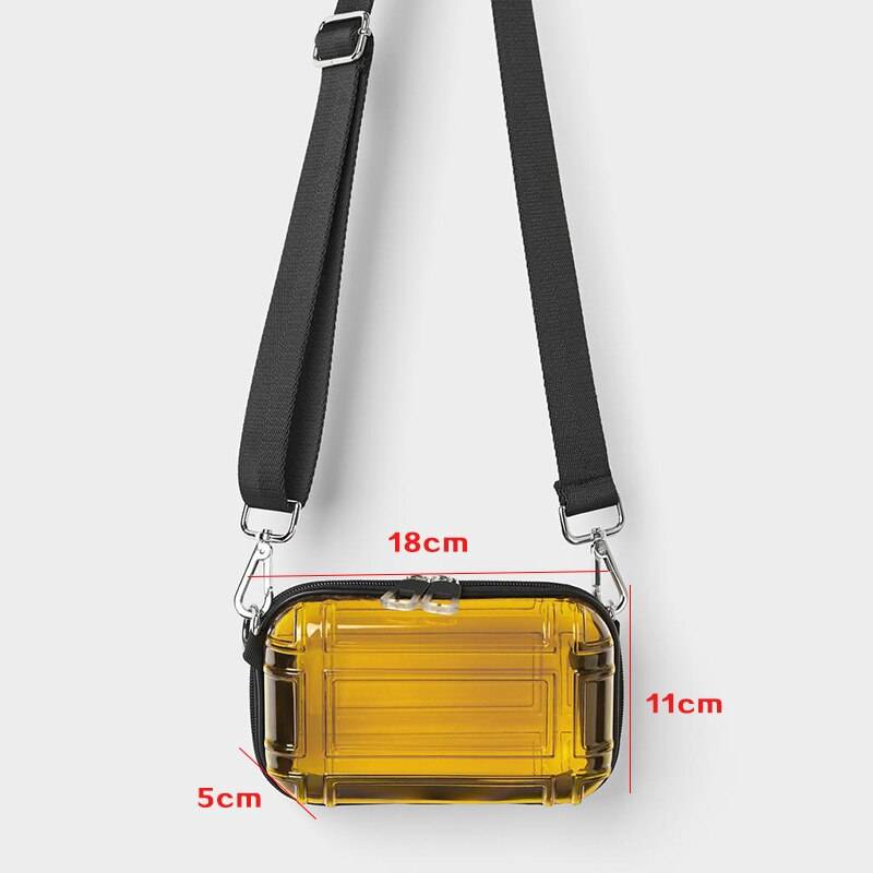 Transparent Design Techwear Messenger Bag with Wide Strap - ATLAS 1