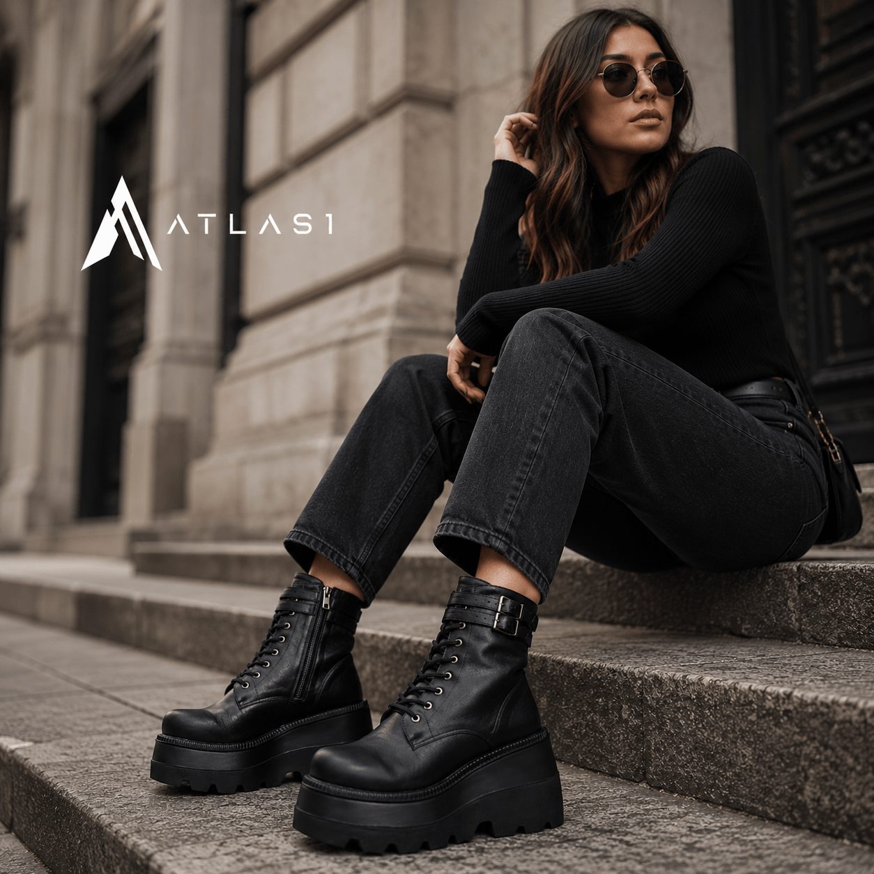 Ultra-High Platform Techwear Boots - ATLAS 1