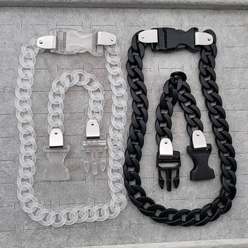 Unisex Acrylic Oversized Chain Techwear Necklace - ATLAS 1