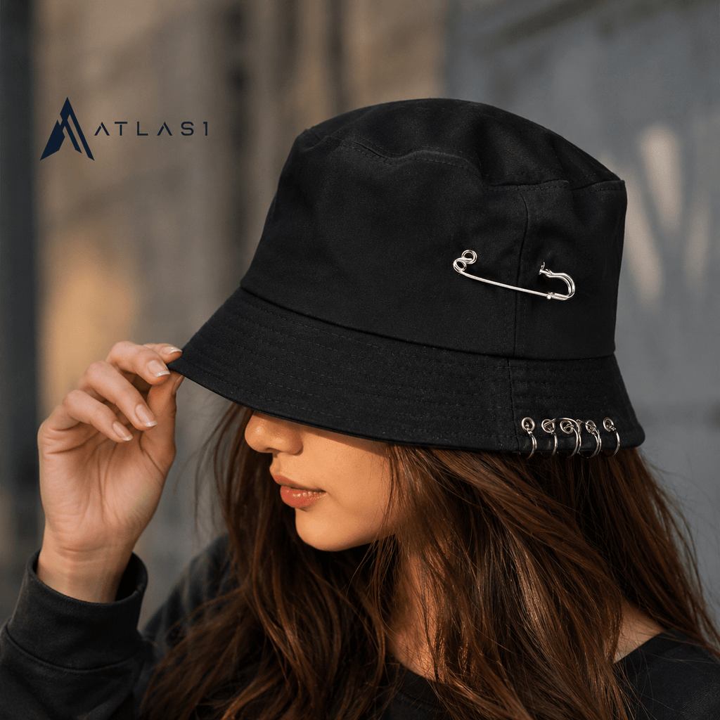 Unisex Cotton Pierced Techwear Bucket Hat - ATLAS 1