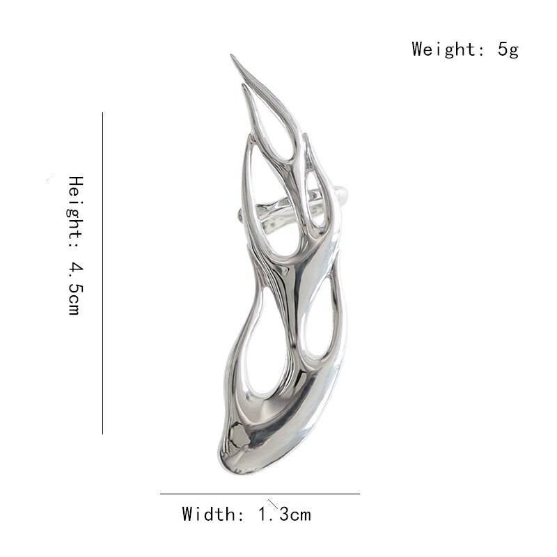 Unisex Flame Shaped Ear Bone Clip Earring - ATLAS 1