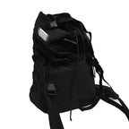 Unisex Harajuku Techwear Canvas Black Backpack - ATLAS 1