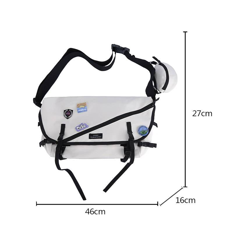 Unisex Large Capacity Waterproof Strappy Techwear Crossbody Bag - ATLAS 1