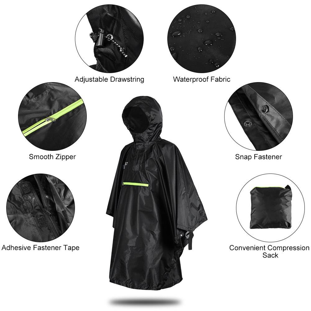 Unisex Neon Detail Waterproof Techwear Cape - ATLAS 1