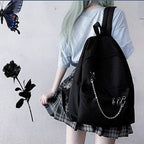 Unisex Punk Preppy Style Techwear Canvas Backpack - ATLAS 1