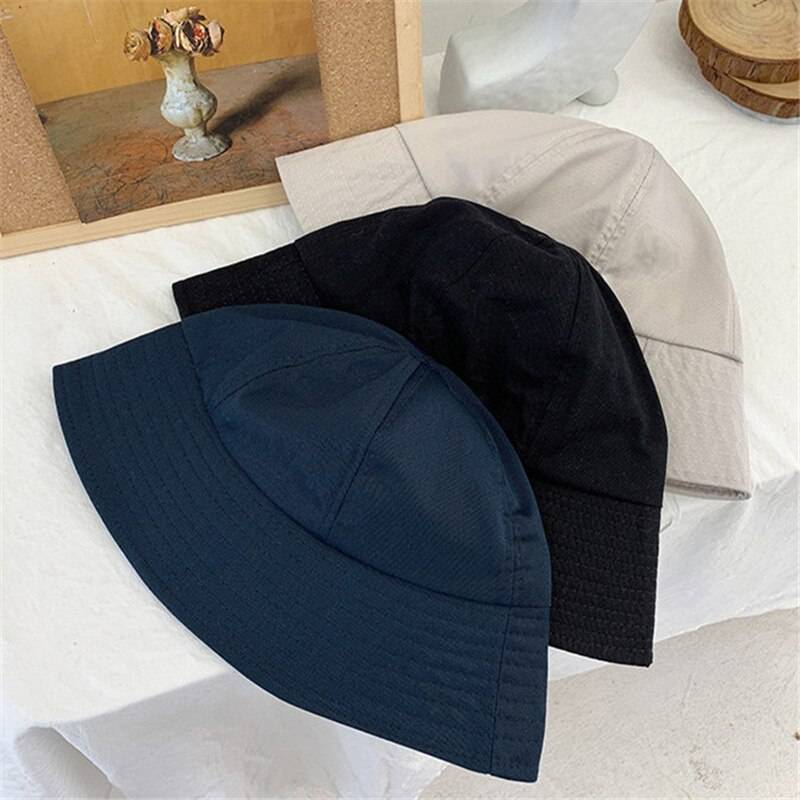 Unisex Solid Color Cotton Techwear Bucket Hat - ATLAS 1