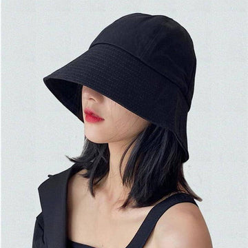 Unisex Solid Color Cotton Techwear Bucket Hat - ATLAS 1