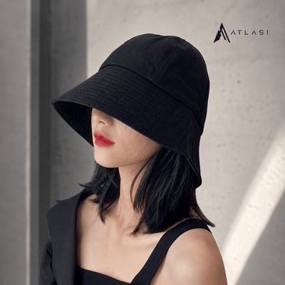 Topi Bucket Techwear Warna Solid Unisex dari Katun