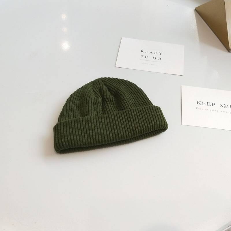 Unisex Solid Color Knitted Techwear Pumpkin Beanie - ATLAS 1