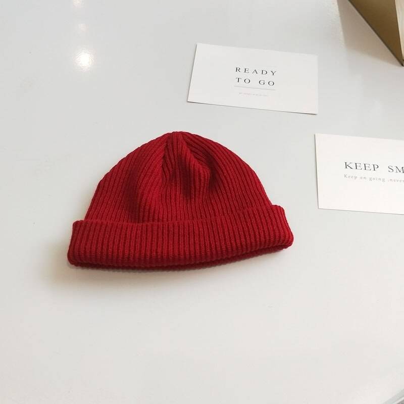 Unisex Solid Color Knitted Techwear Pumpkin Beanie - ATLAS 1