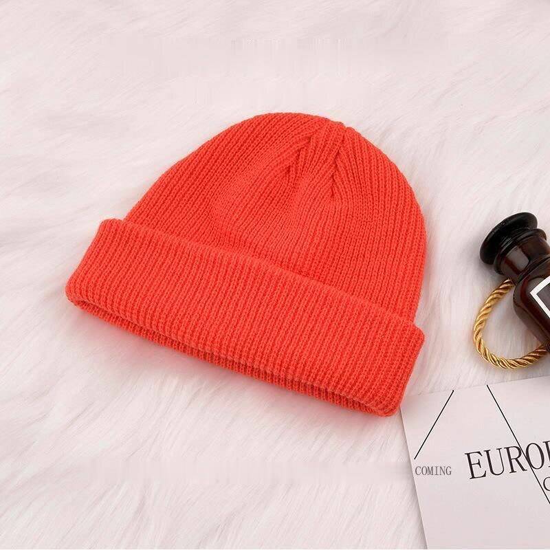 Unisex Solid Color Knitted Techwear Pumpkin Beanie - ATLAS 1
