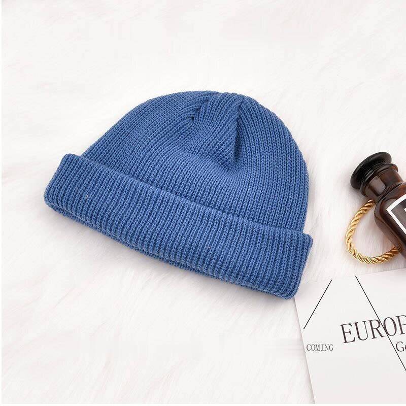 Unisex Solid Color Knitted Techwear Pumpkin Beanie - ATLAS 1