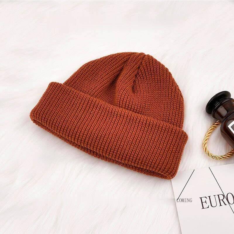Unisex Solid Color Knitted Techwear Pumpkin Beanie - ATLAS 1