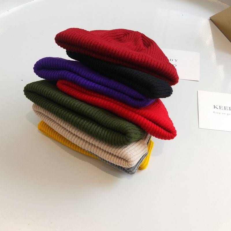 Unisex Solid Color Knitted Techwear Pumpkin Beanie - ATLAS 1