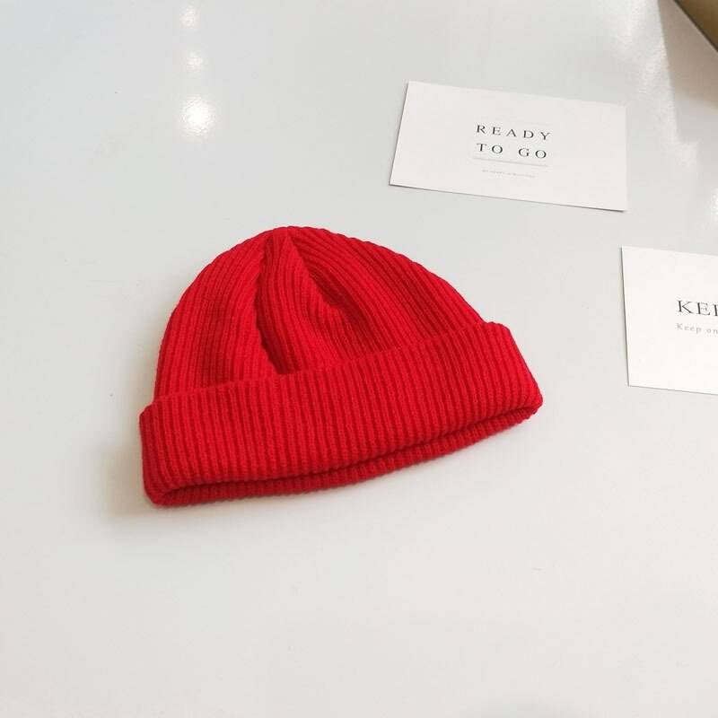 Unisex Solid Color Knitted Techwear Pumpkin Beanie - ATLAS 1