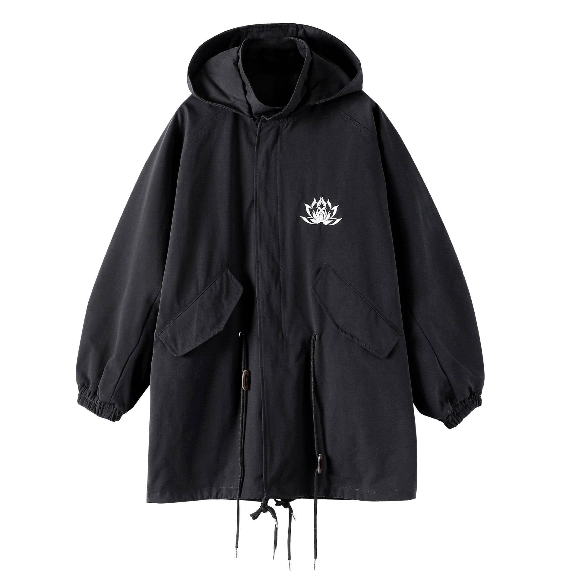 Unisex Streetwear Techwear Dark Hooded Windbreaker - ATLAS 1