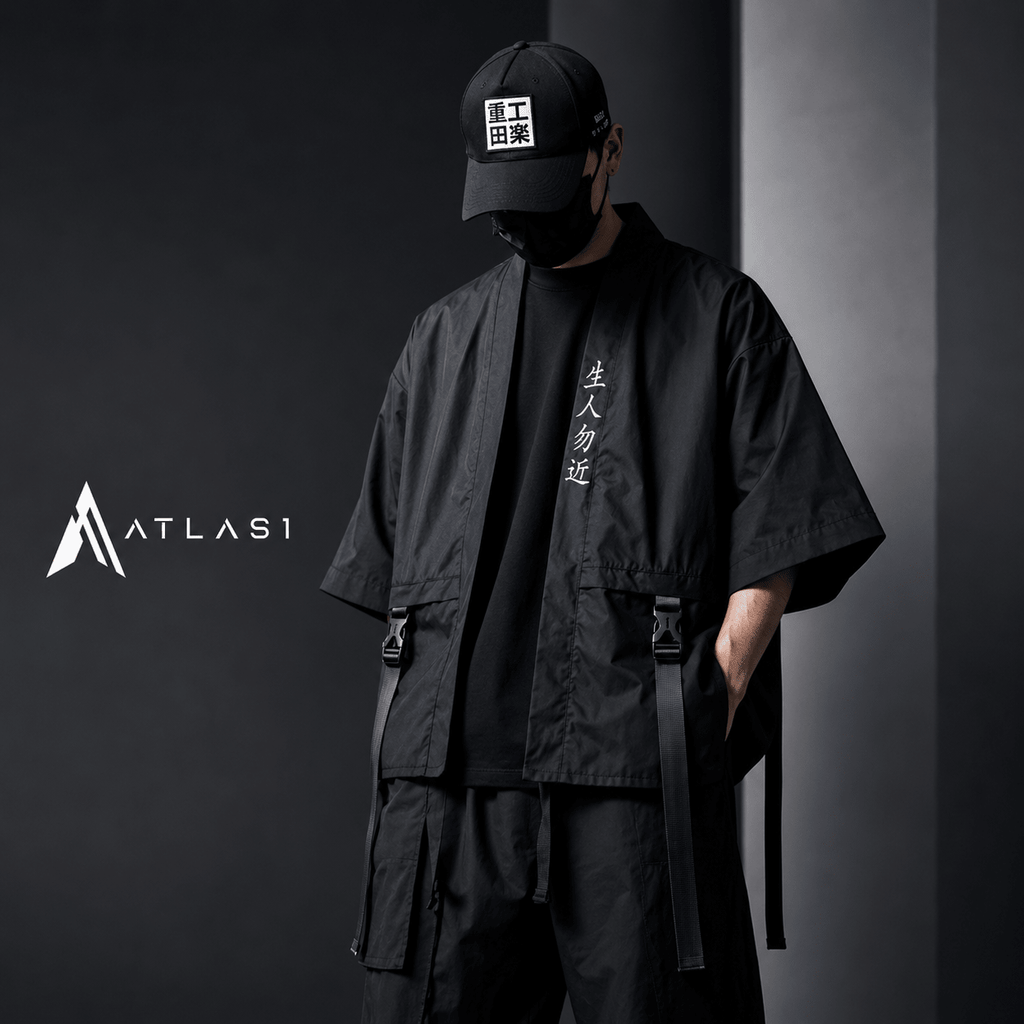 Unisex Techwear Casual Oversized Ribbon Shirt - ATLAS 1 - Techwear Store