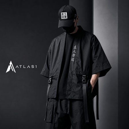 Unisex Techwear Casual Oversized Ribbon Shirt