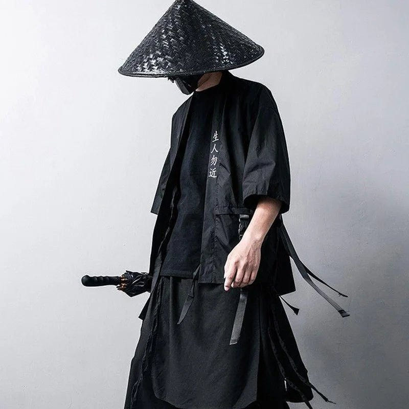 Unisex Techwear Casual Oversized Ribbon Shirt - ATLAS 1
