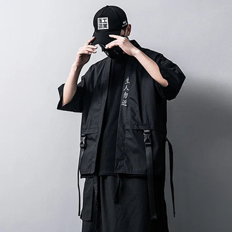 Unisex Techwear Casual Oversized Ribbon Shirt - ATLAS 1