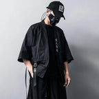 Unisex Techwear Casual Oversized Ribbon Shirt - ATLAS 1