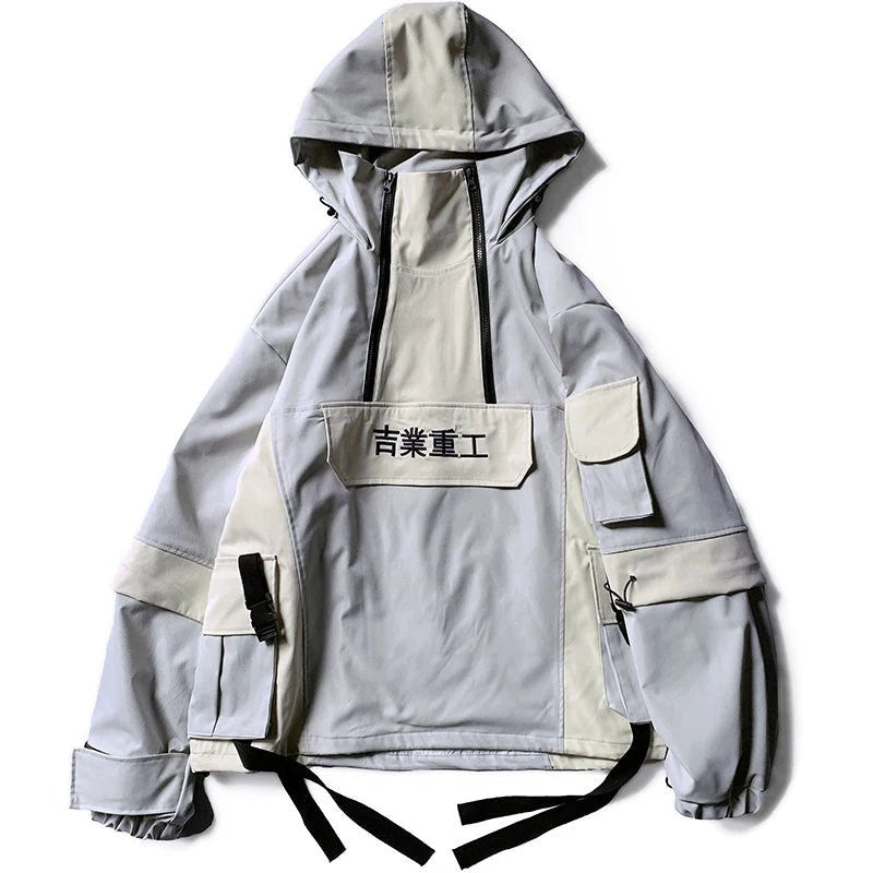 Unisex Techwear Multi Pocket Half Zip Jacket - ATLAS 1