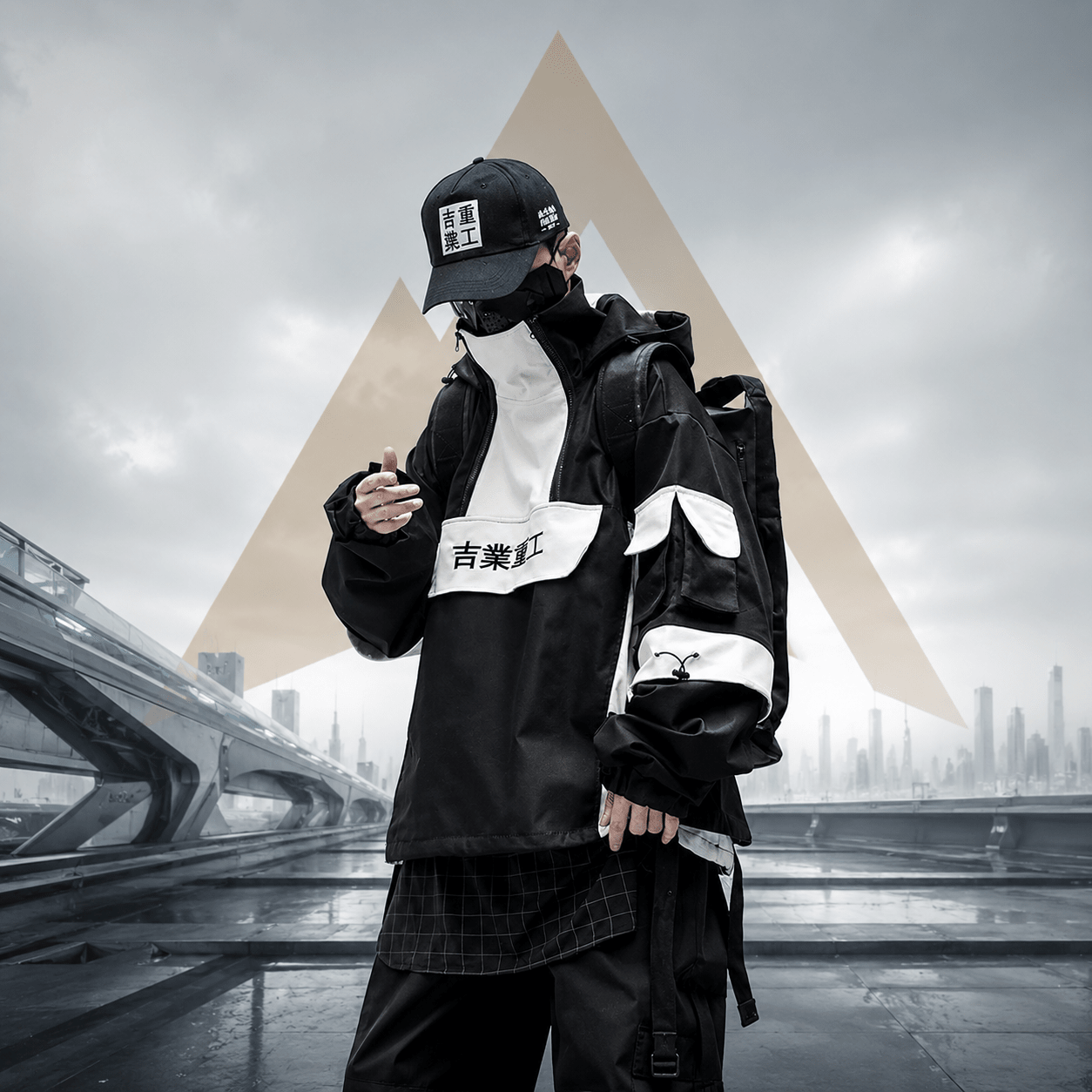 Unisex Techwear Multi Pocket Half Zip Jacket - ATLAS 1