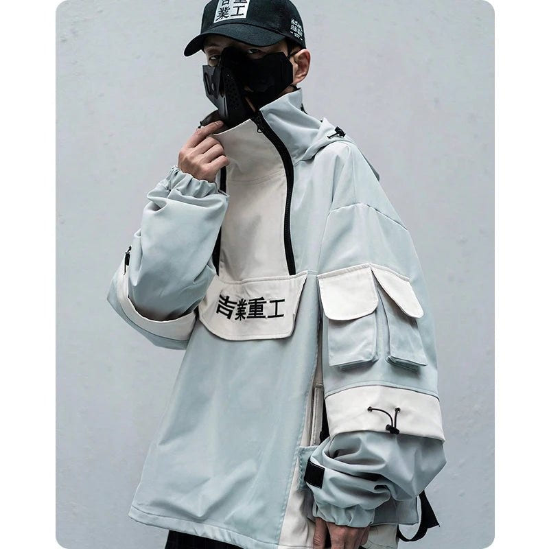 Unisex Techwear Multi Pocket Half Zip Jacket - ATLAS 1