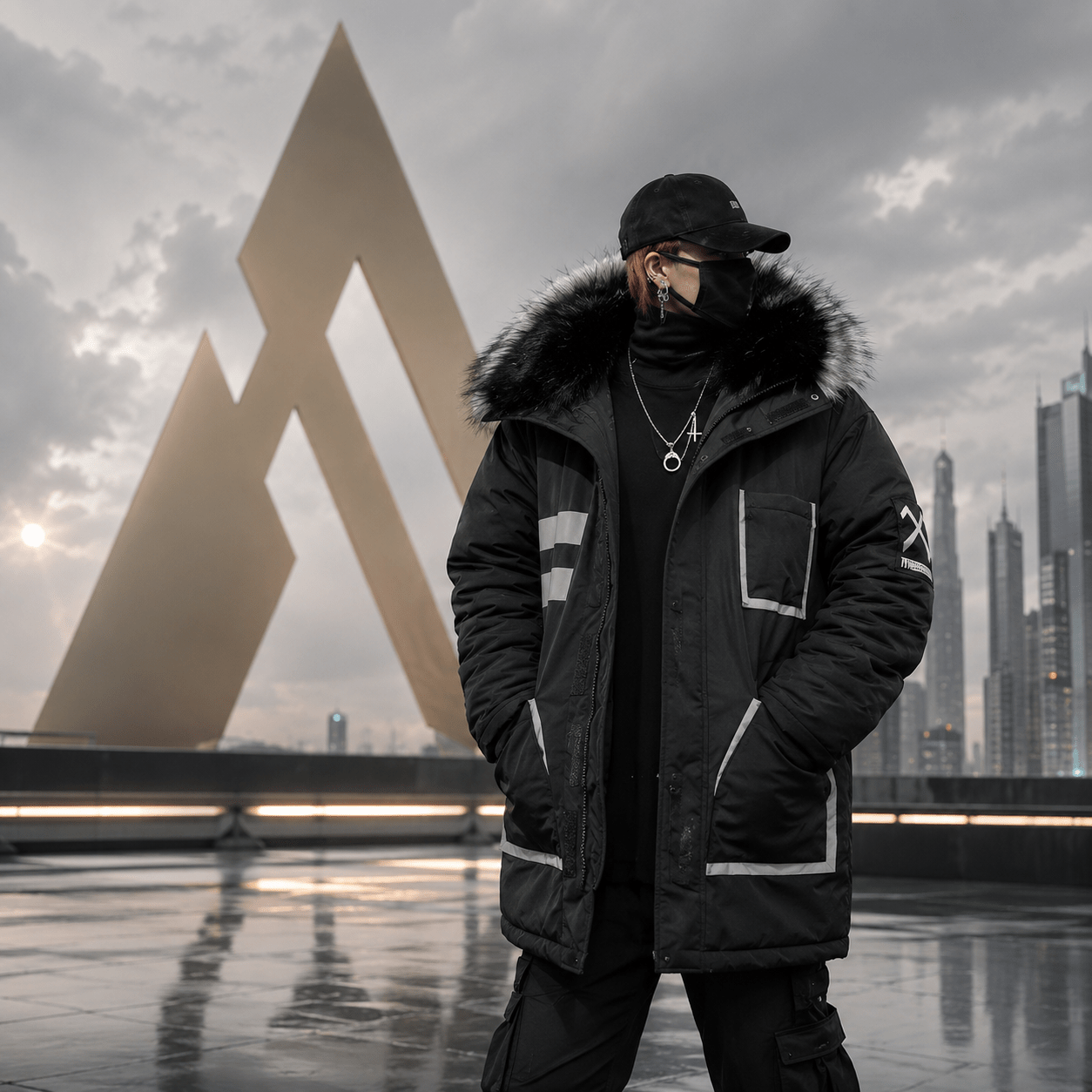 Unisex Techwear Winter Parka with Fur - ATLAS 1