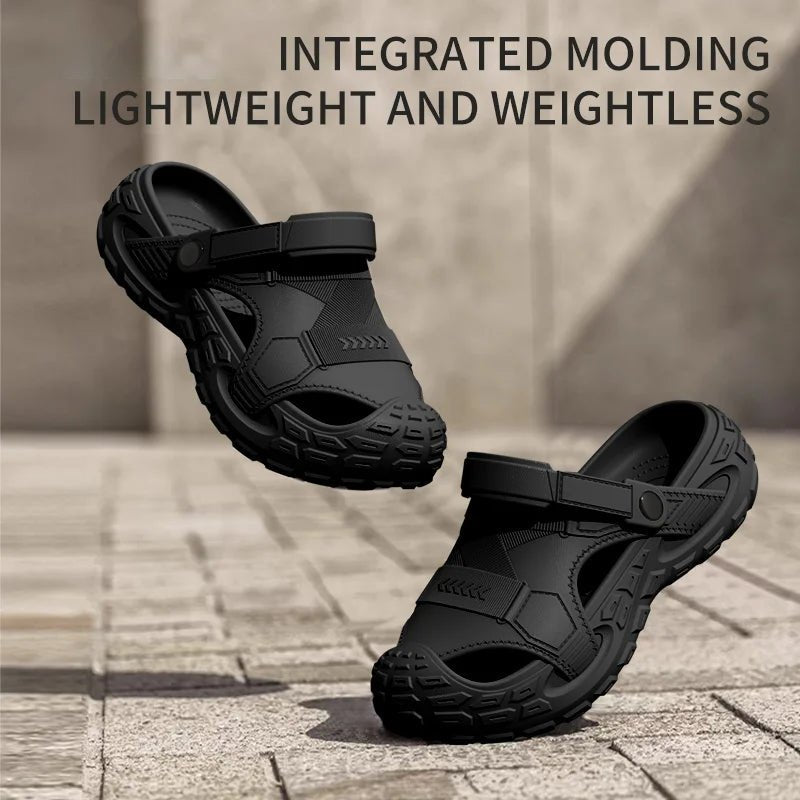 Urbane Techwear Sommer-Clog-Sandalen — Offene, belüftete Clog-Form