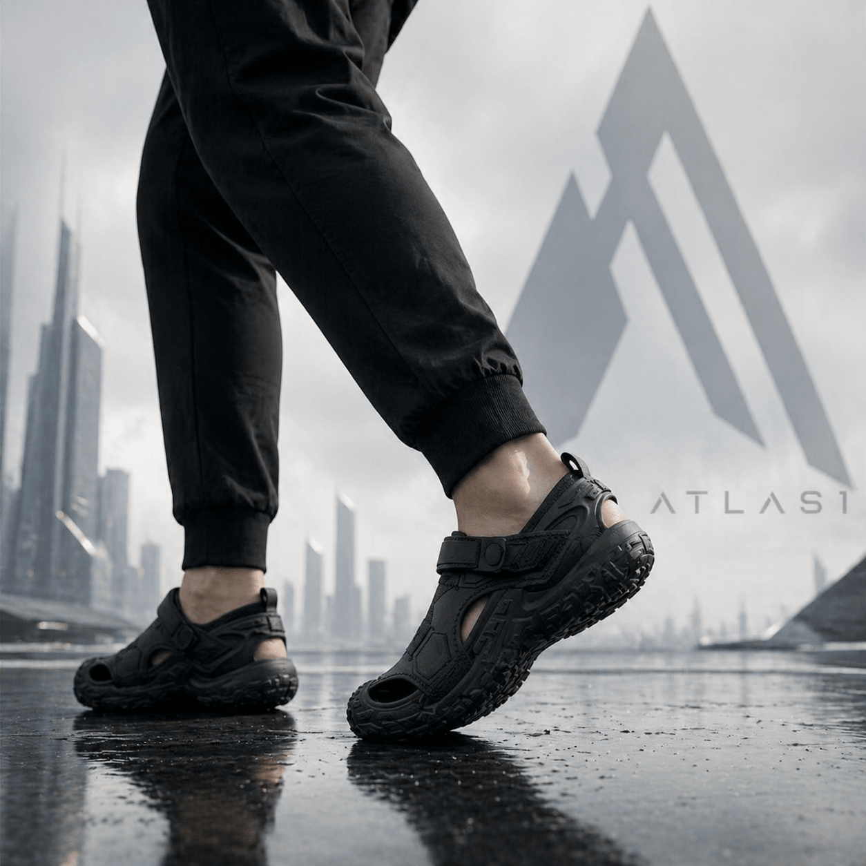 Urban Techwear Summer Casual Clog Sandals - ATLAS 1 - Techwear Store