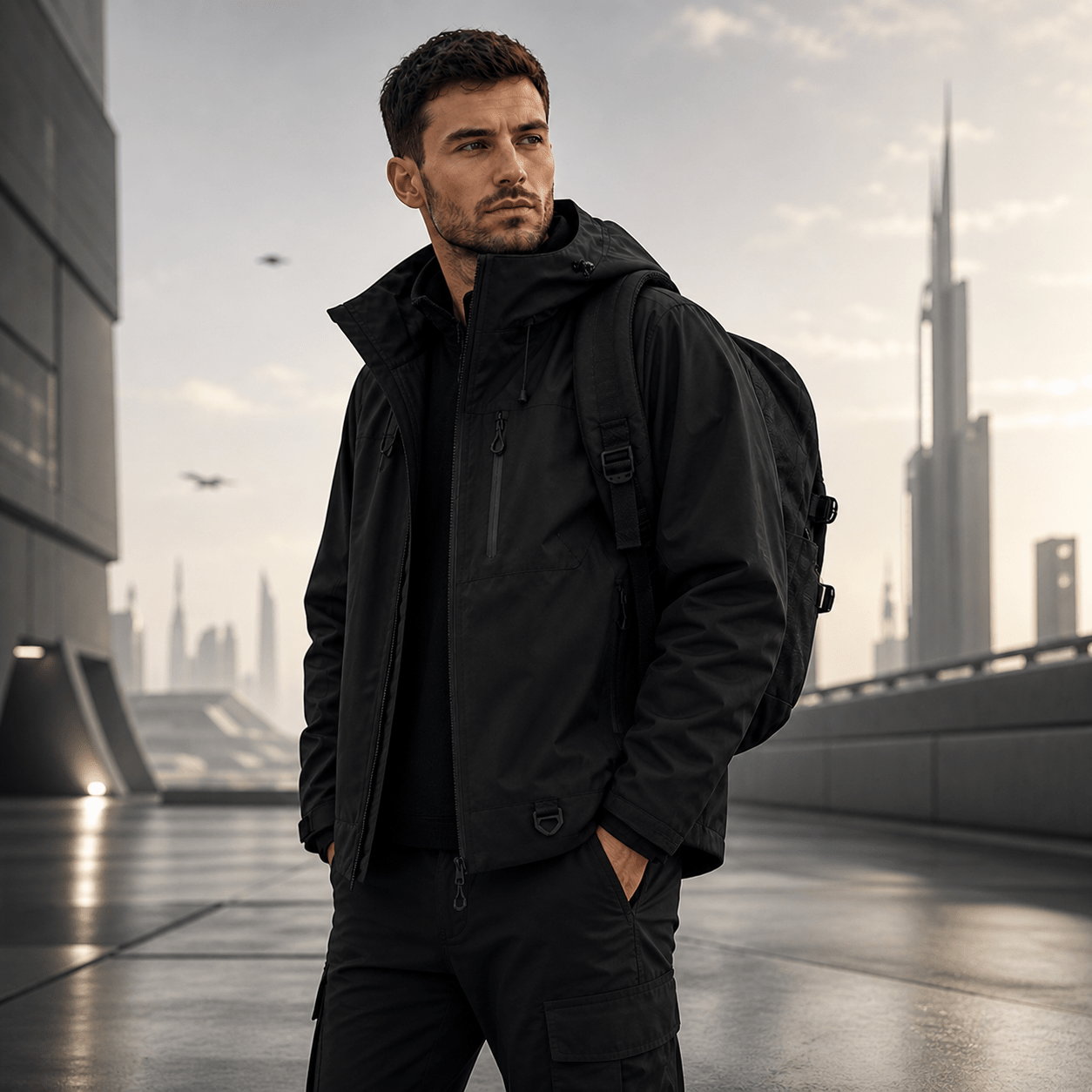 Urban Techwear Waterproof Cycling Hiking Coat - ATLAS 1 - Techwear Store