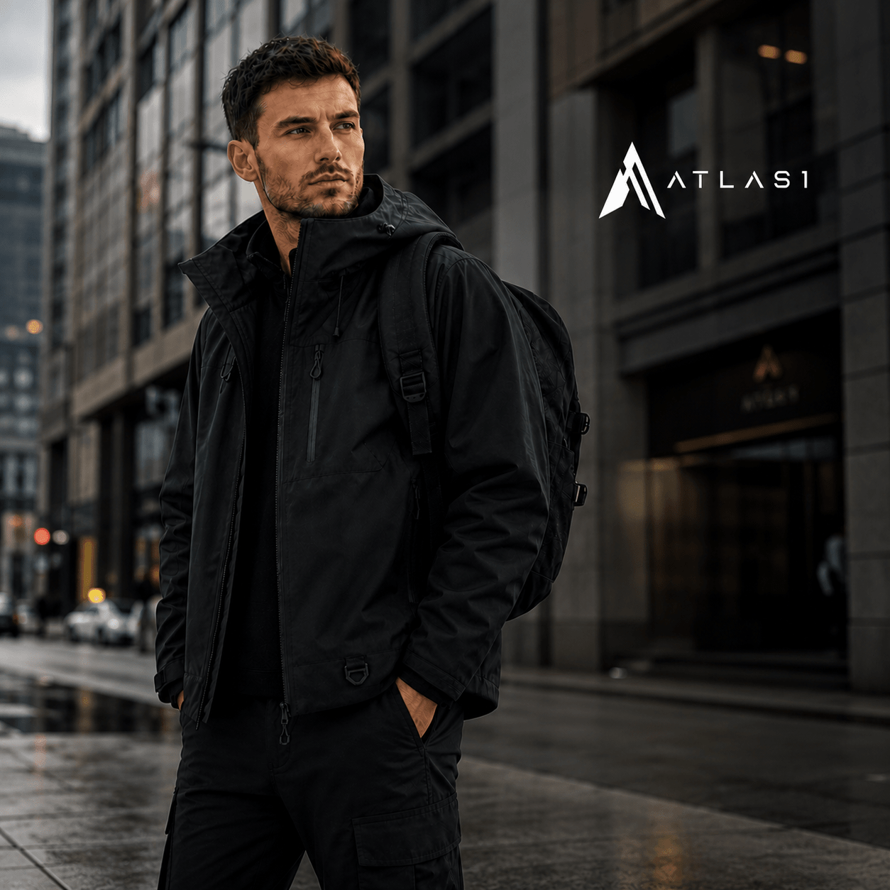 Urban Techwear Waterproof Cycling Hiking Coat - ATLAS 1