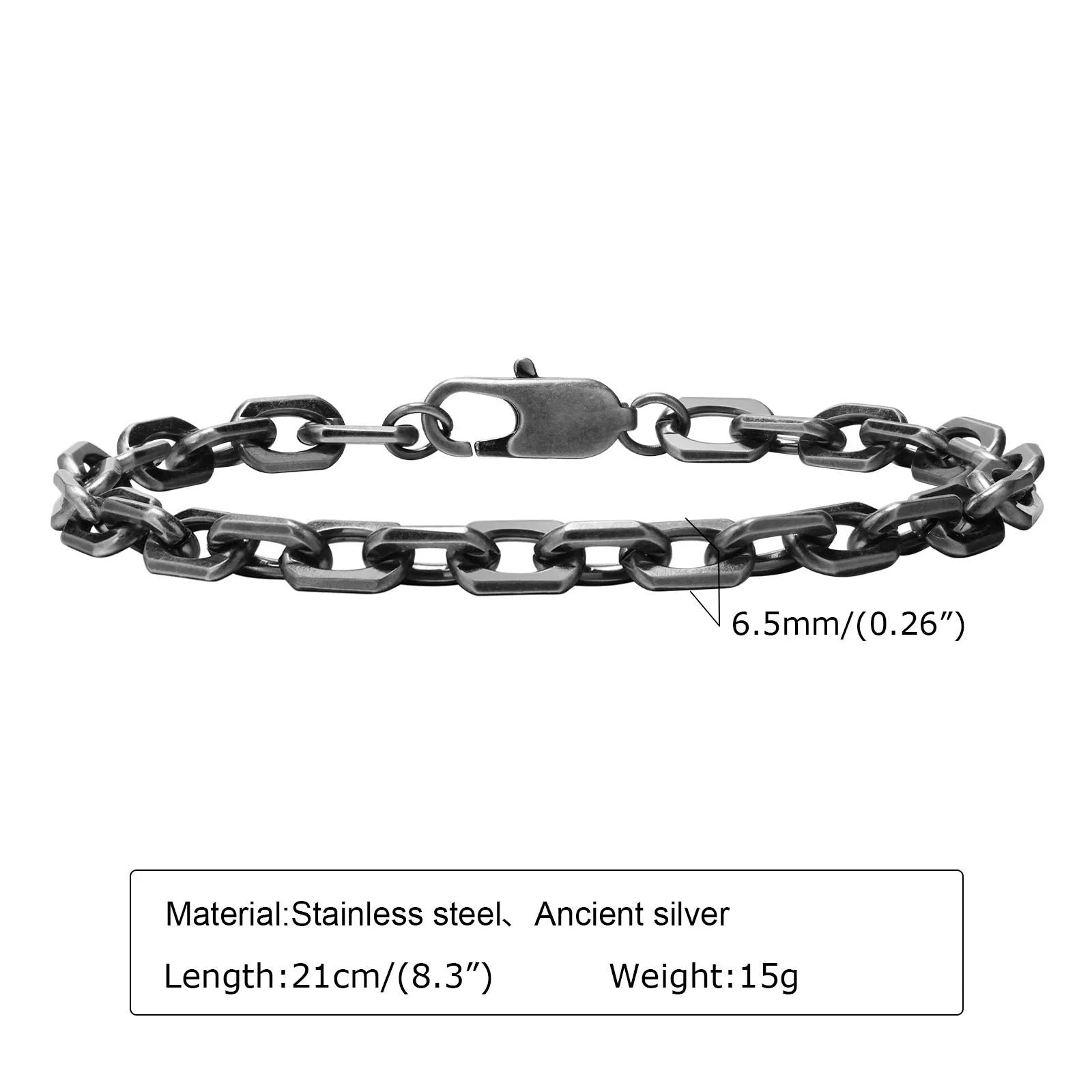 Vintage Byzantine Stainless Steel Braided Link Bracelet - ATLAS 1