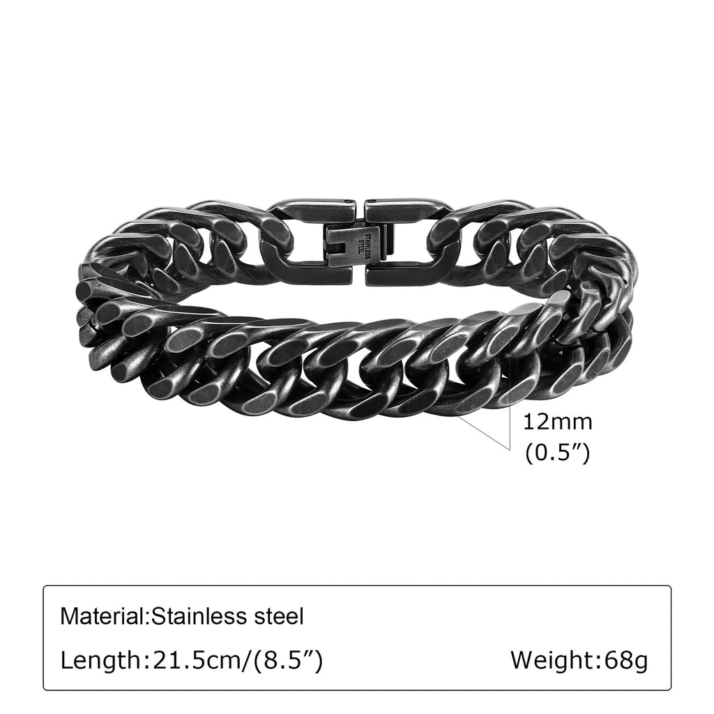 Vintage Byzantine Stainless Steel Braided Link Bracelet - ATLAS 1