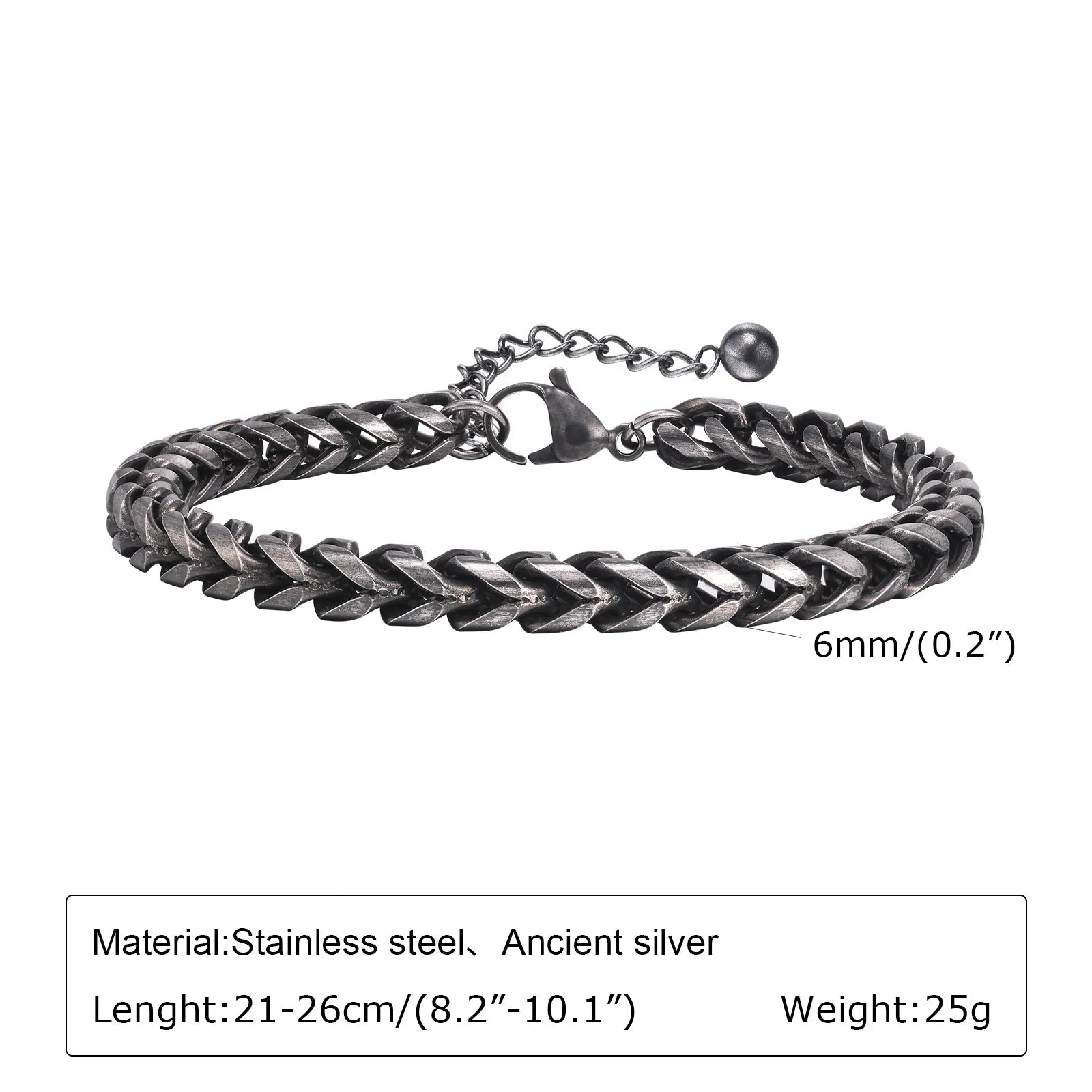 Vintage Byzantine Stainless Steel Braided Link Bracelet - ATLAS 1