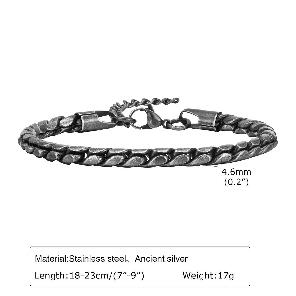 Vintage Byzantine Stainless Steel Braided Link Bracelet - ATLAS 1