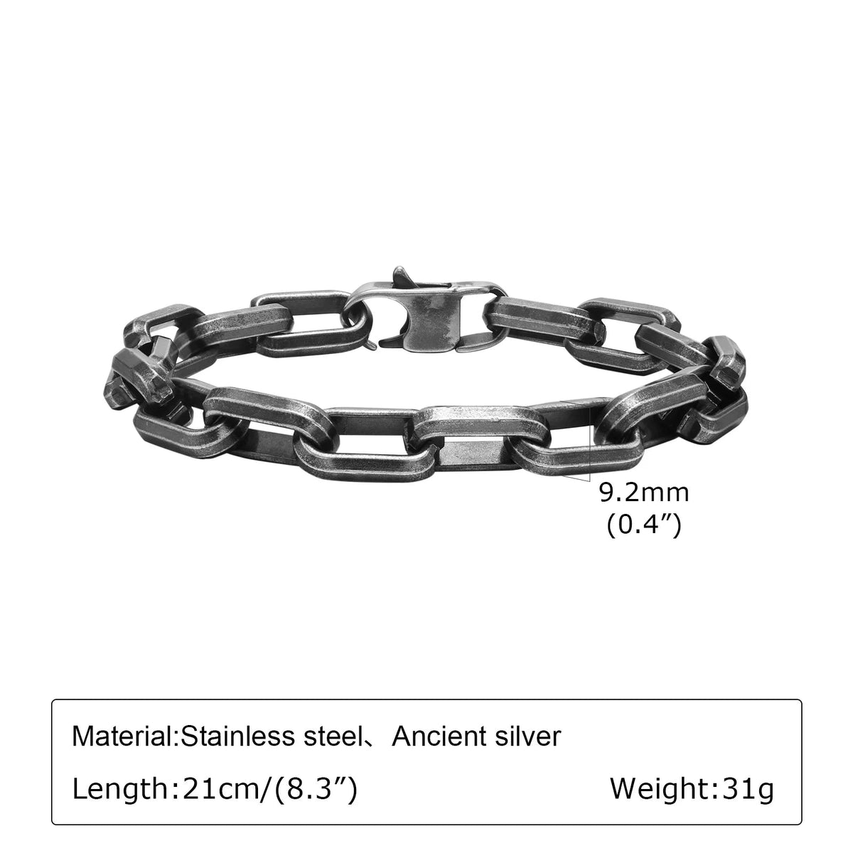 Vintage Byzantine Stainless Steel Braided Link Bracelet - ATLAS 1