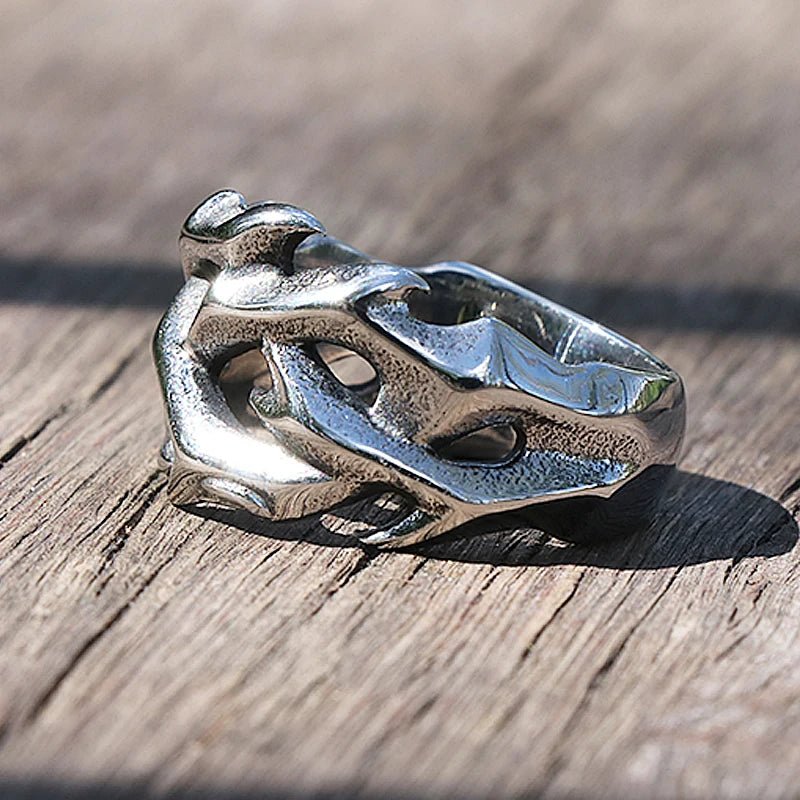 Vintage Crown of Thorns Steel Ring - ATLAS 1