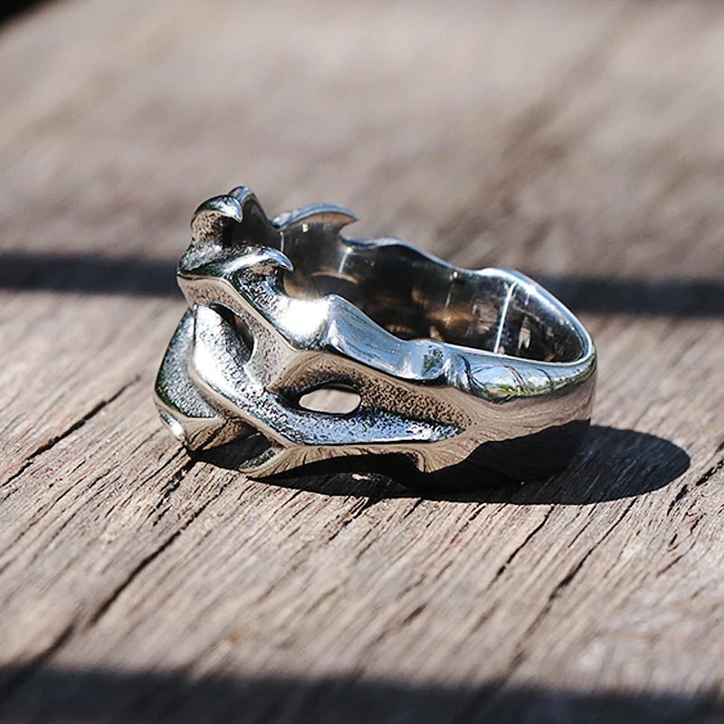 Vintage Crown of Thorns Steel Ring - ATLAS 1