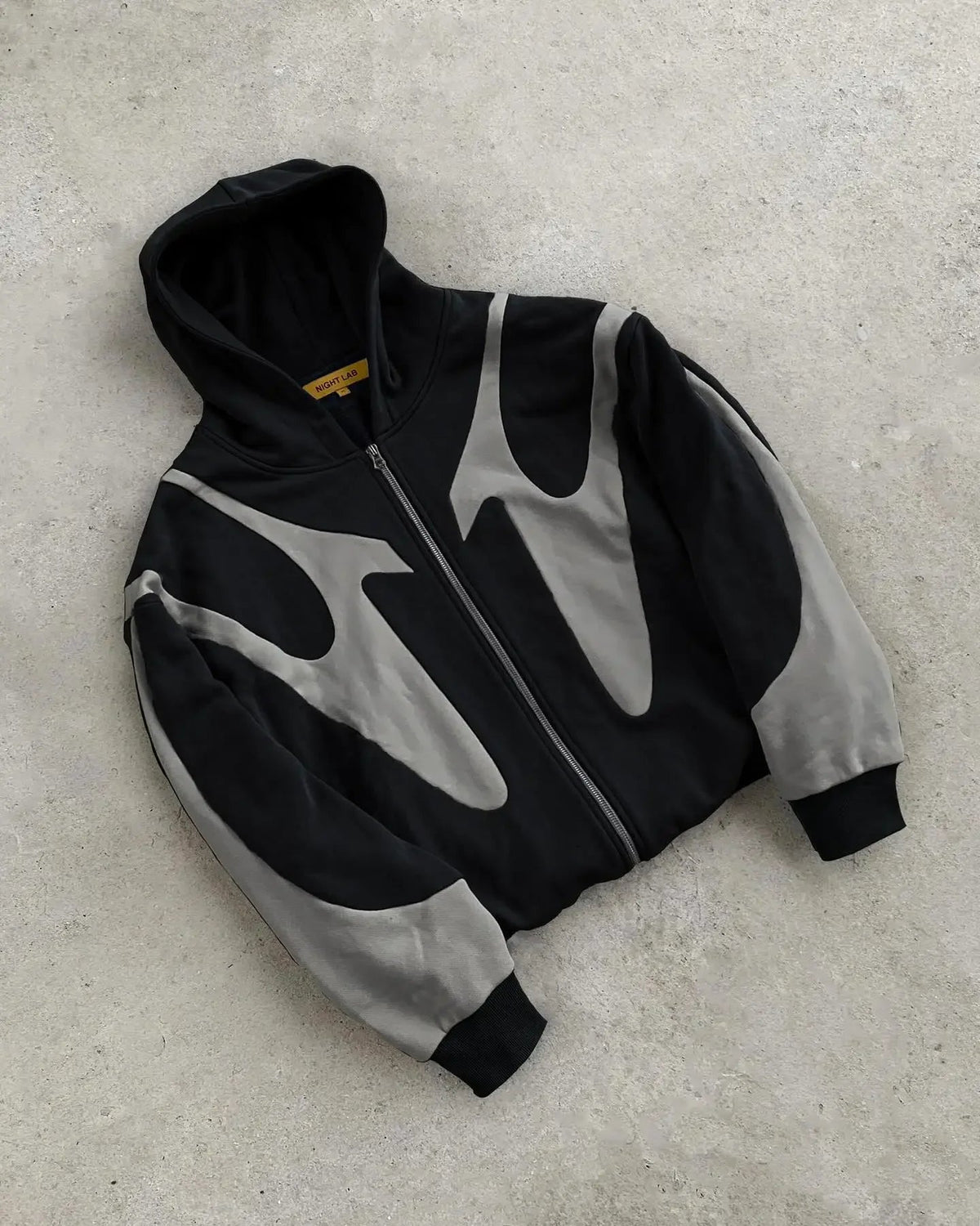 Vintage Gothic Geometric Patchwork Zipper Hoodie - ATLAS 1