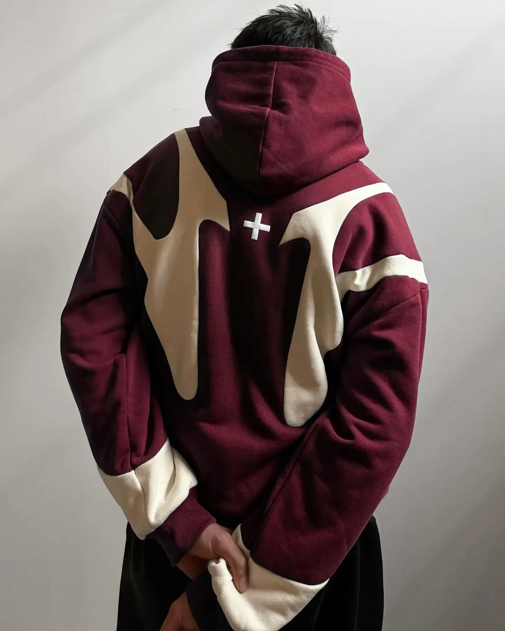 Vintage Gothic Geometric Patchwork Zipper Hoodie - ATLAS 1
