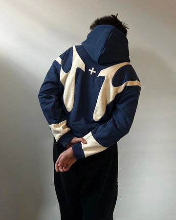 Vintage Gothic Geometric Patchwork Zipper Hoodie - ATLAS 1